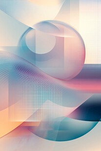 梦幻渐变抽象几何艺术背景