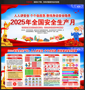 2025年安全生产月宣传展板