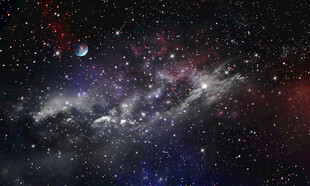 宇宙黑色星空背景墙