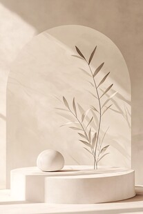 简约风植物装饰静物场景