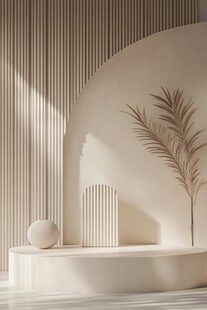 简约米色室内装饰展示空间