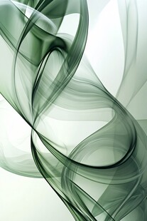 绿色动感烟雾抽象艺术图
