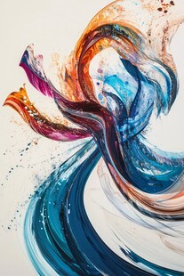 梦幻色彩流动抽象艺术画