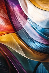 梦幻多彩流动线条纹理图