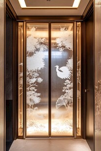 中式雕花电梯门 精致典雅