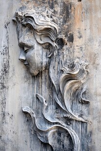 复古风女性浮雕墙面艺术