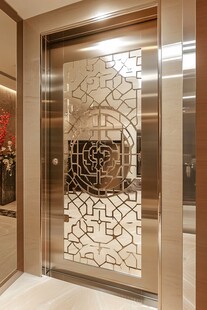 中式雕花不锈钢电梯门
