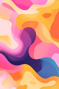多彩流体抽象艺术背景图