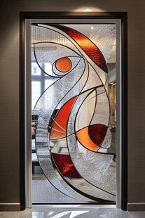 艺术玻璃门的独特设计
