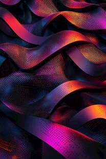 炫彩流动波纹背景图案