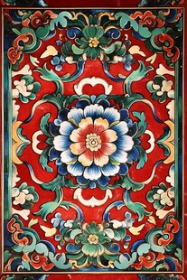 传统中式花卉纹精美图案