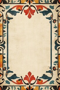 复古花纹边框装饰图案