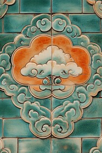 古典云纹瓷砖图案装饰