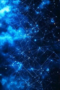 梦幻蓝色科技网络星空图