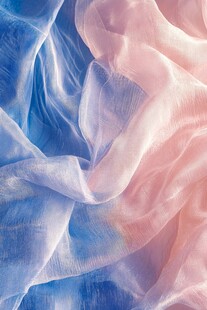 梦幻渐变纱绸纹理特写