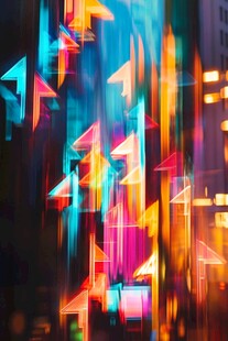 动感炫彩箭头光影效果