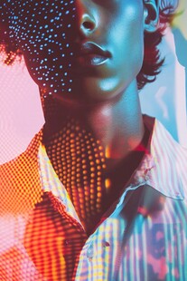 梦幻光影下的时尚人物形象