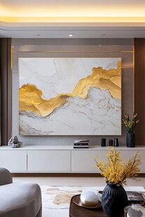 现代客厅的奢华艺术壁画