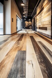 现代风木质走廊地面装饰