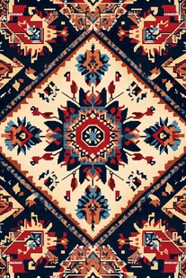 民族风几何图案精美地毯