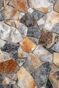 多彩碎拼石材墙面纹理