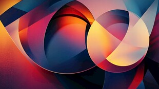 绚丽多彩抽象几何图案