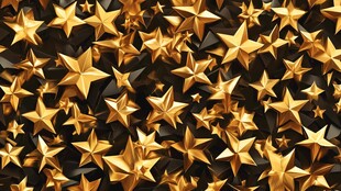 金色星星铺满画面