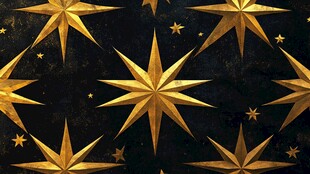 金色星形图案背景纹理