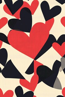 爱心图案 多彩浪漫几何元素