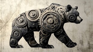 机械齿轮熊艺术形象