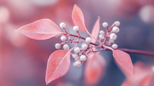 粉叶白珠 自然清新植物特写