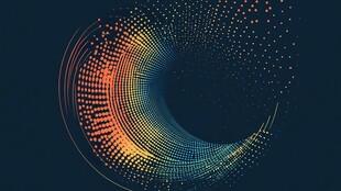 梦幻粒子环形科技背景图