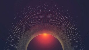 梦幻光效渐变圆环背景图