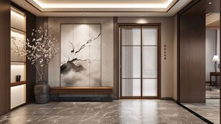 新中式雅致入户玄关空间