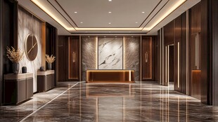 现代豪华大厅接待区设计