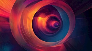 炫彩螺旋抽象艺术图案