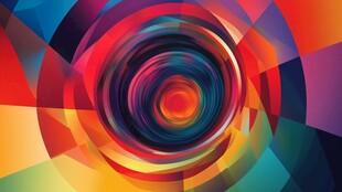 绚丽多彩的抽象旋涡图案