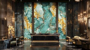 奢华大理石背景的高雅空间