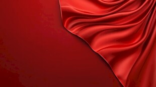 红色绸缎一角