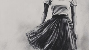 穿裙女孩的优雅瞬间