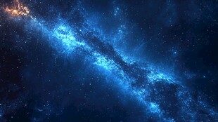 梦幻绚丽的深邃星空