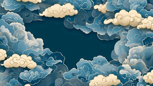 中式云纹背景 典雅国风