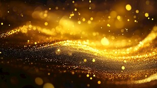 金色粒子闪耀动感背景