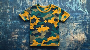 迷彩短袖T恤展示