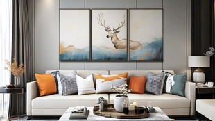 现代简约风客厅装饰画沙发