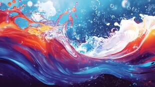 梦幻绚丽的流体艺术画面