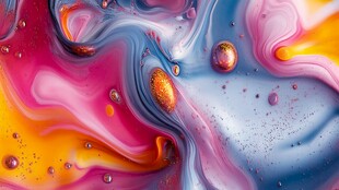 梦幻色彩流体艺术画面