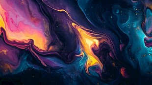 梦幻流体色彩抽象艺术画面