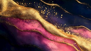 梦幻金粉流体艺术背景