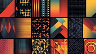 多彩几何图案创意背景集合